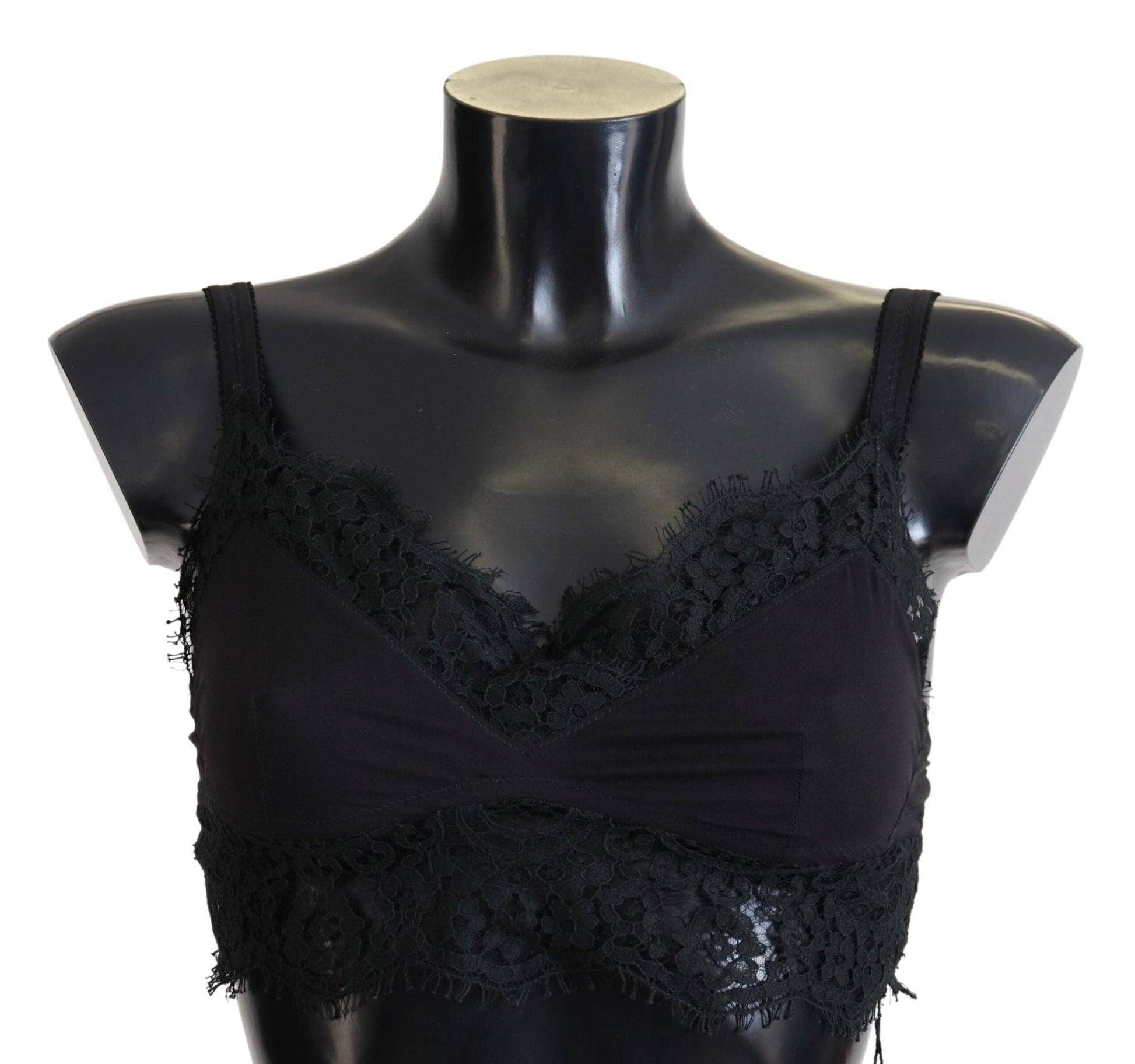 Dolce & Gabbana Black Floral Lace Stretch Bralette Underwear – IT2 | S par Dolce & Gabbana | Disponible sur Sandy Store ByNet