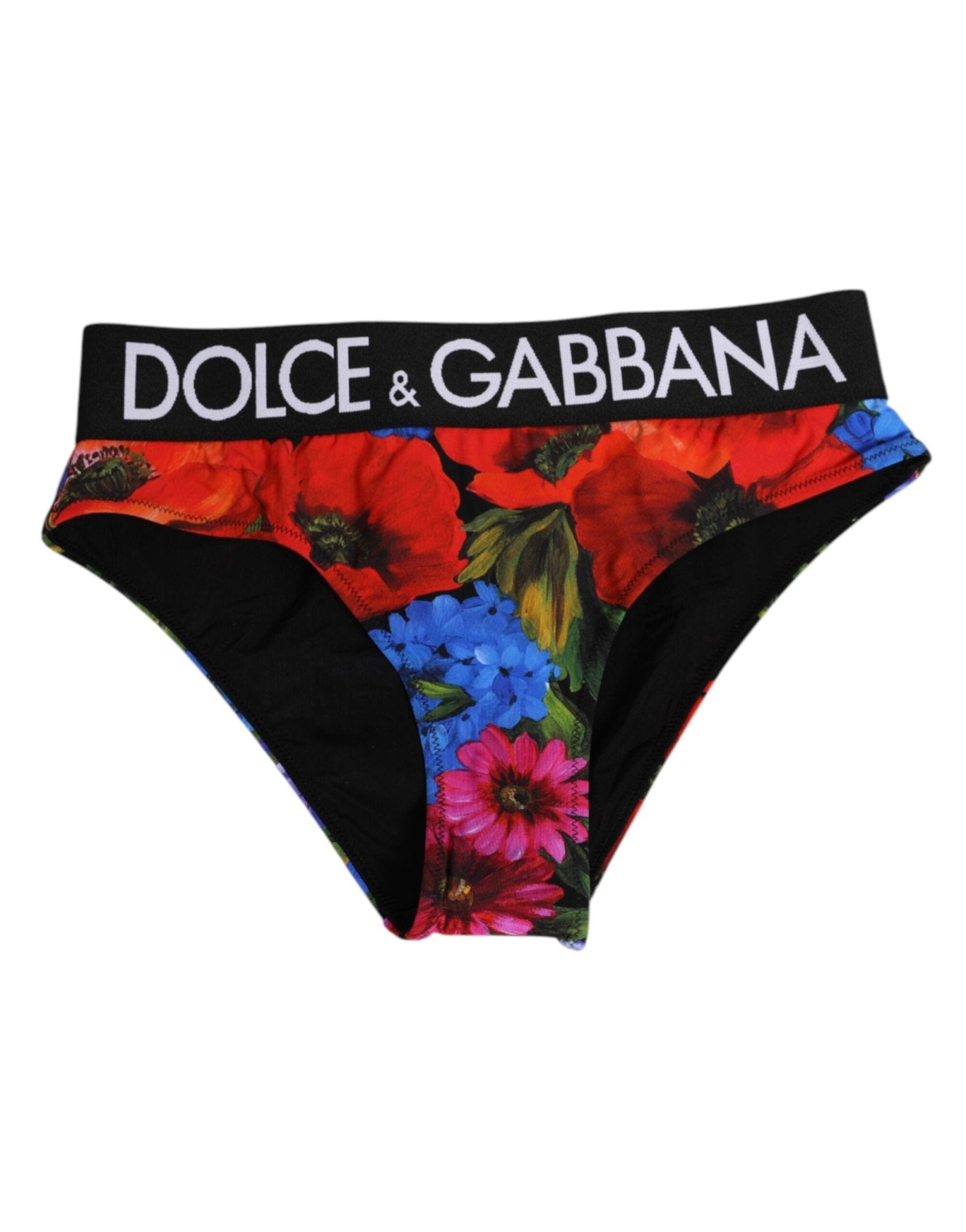 Dolce & Gabbana Black Floral Print High Waist Panty Underwear – IT1 | XS par Dolce & Gabbana | Disponible sur Sandy Store ByNet