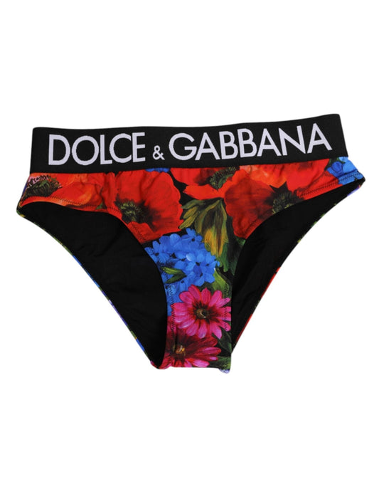 Dolce & Gabbana Black Floral Print High Waist Panty Underwear – IT1 | XS par Dolce & Gabbana | Disponible sur Sandy Store ByNet