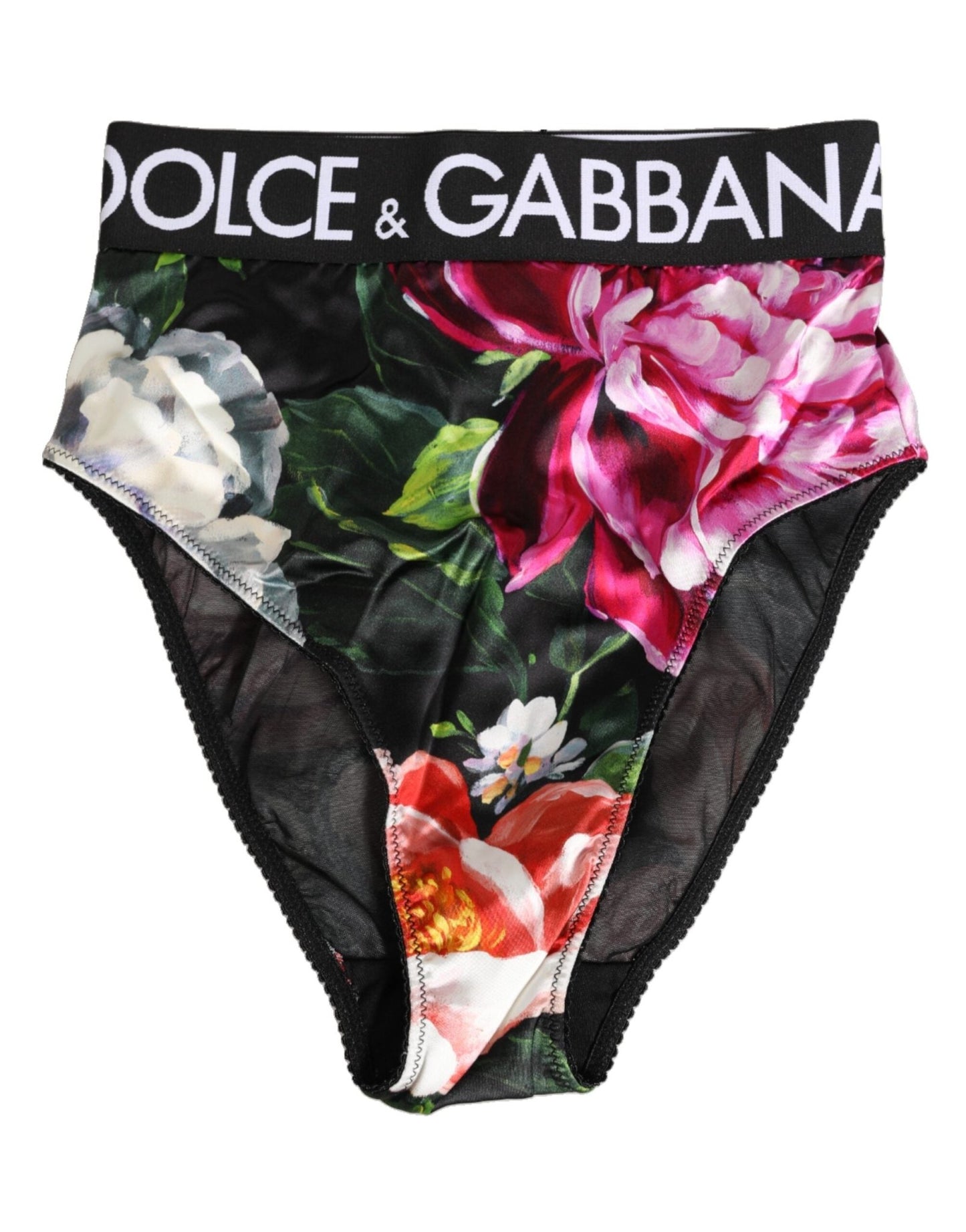 Dolce & Gabbana Black Floral Print High Waist Panty Underwear – IT1 | XS par Dolce & Gabbana | Disponible sur Sandy Store ByNet