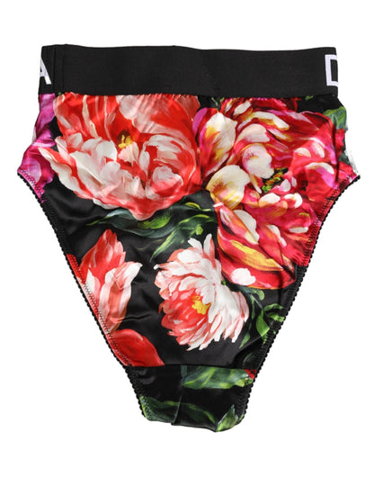 Dolce & Gabbana Black Floral Print High Waist Panty Underwear – IT1 | XS par Dolce & Gabbana | Disponible sur Sandy Store ByNet