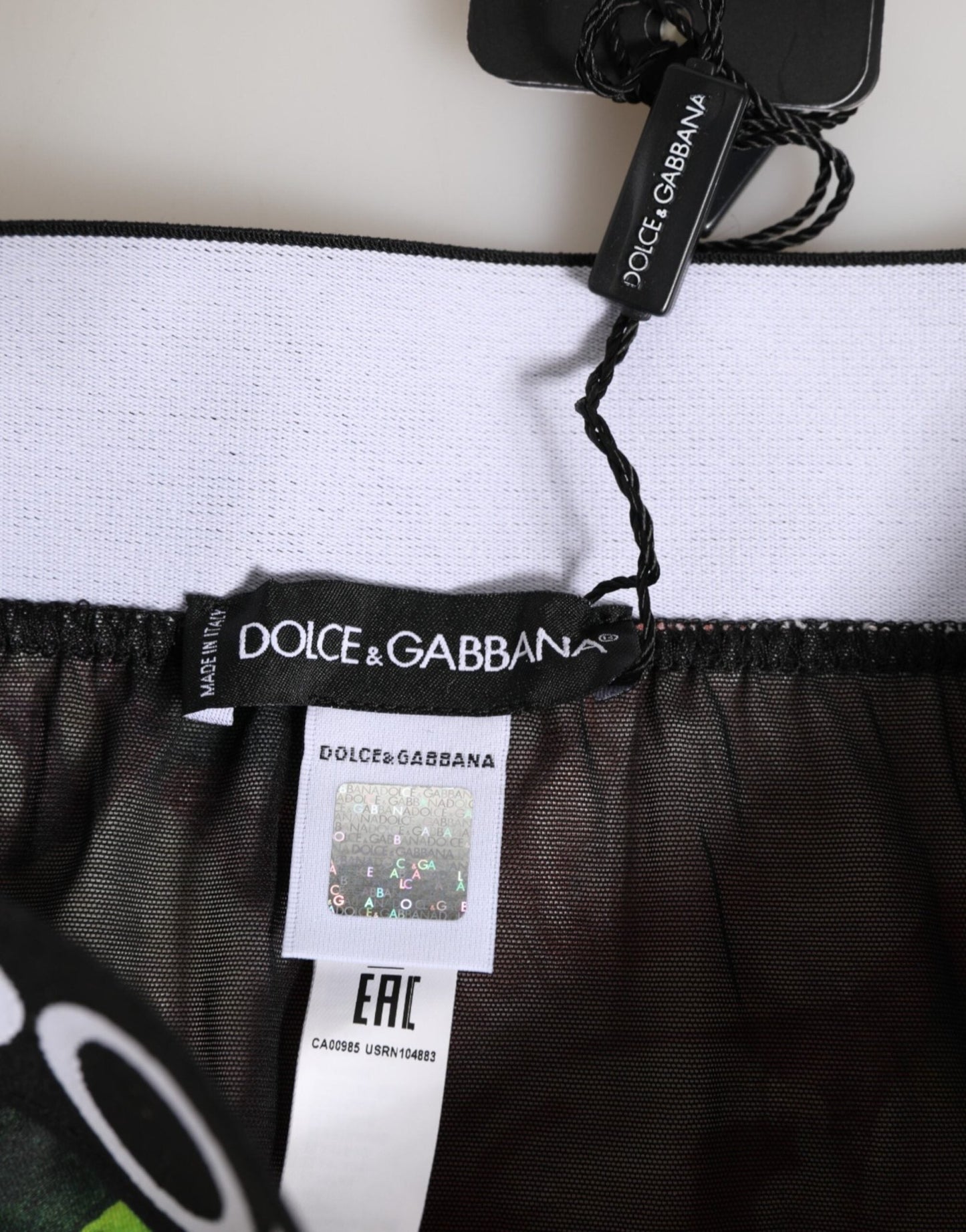 Dolce & Gabbana Black Floral Print High Waist Panty Underwear – IT1 | XS par Dolce & Gabbana | Disponible sur Sandy Store ByNet