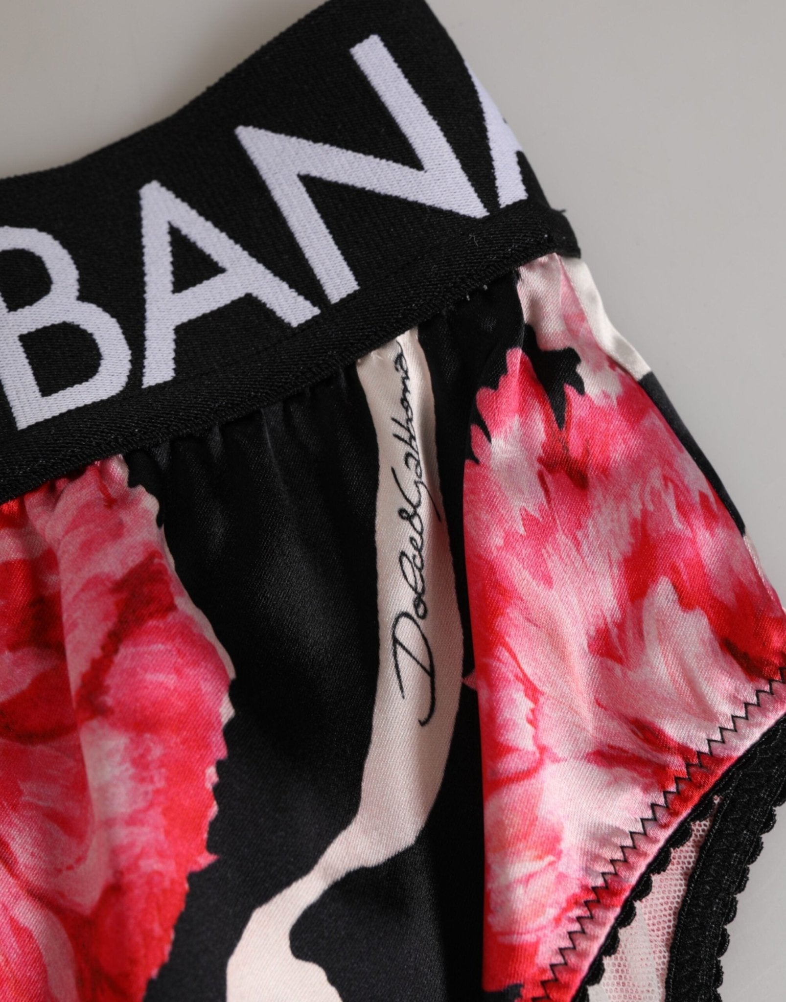 Dolce & Gabbana Black Floral Print High Waist Panty Underwear – IT2 | S par Dolce & Gabbana | Disponible sur Sandy Store ByNet