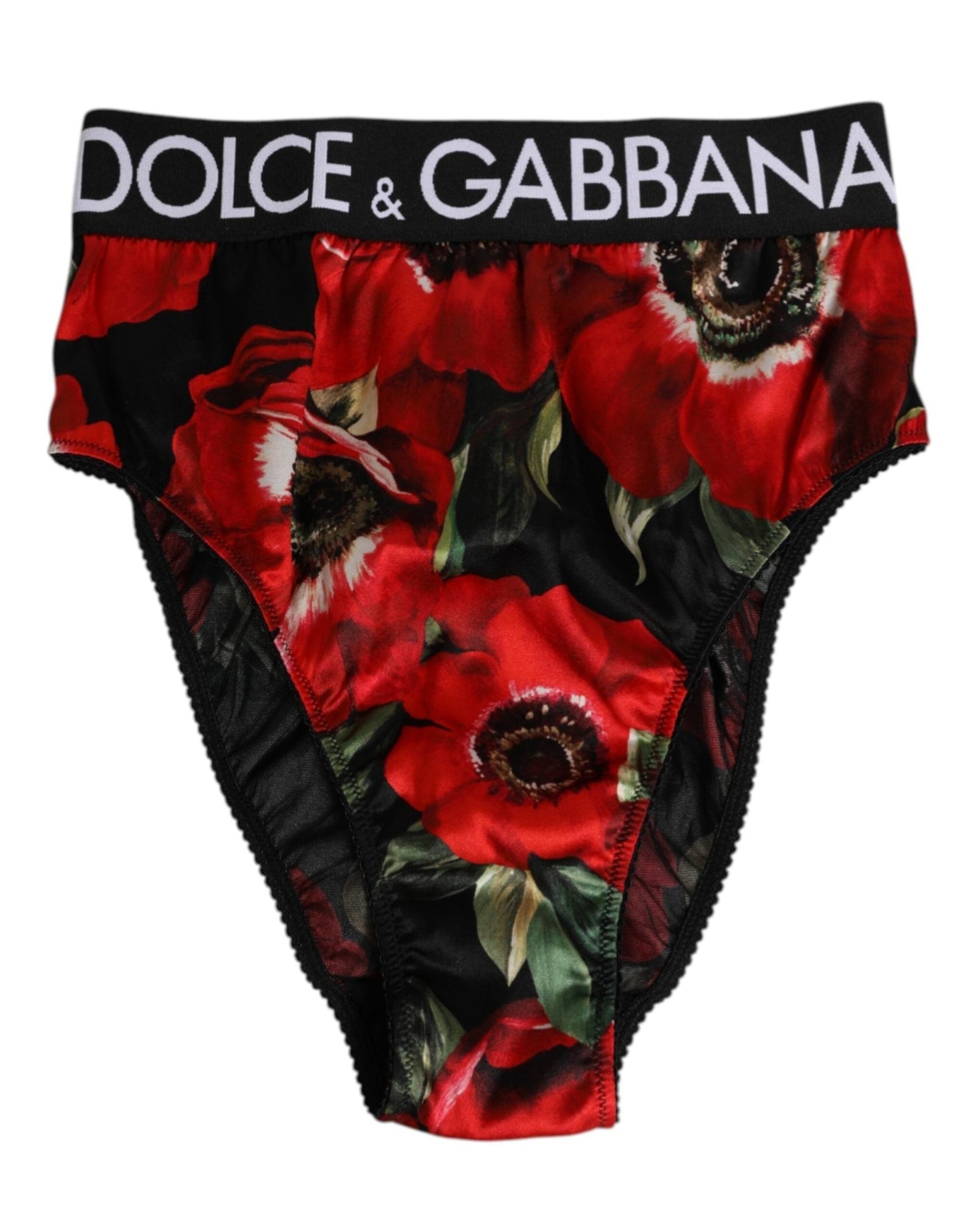 Dolce & Gabbana Black Floral Print High Waist Panty Underwear – IT2 | S par Dolce & Gabbana | Disponible sur Sandy Store ByNet