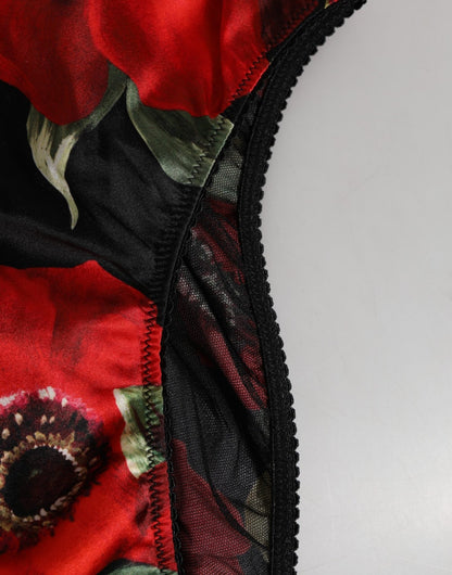 Dolce & Gabbana Black Floral Print High Waist Panty Underwear – IT2 | S par Dolce & Gabbana | Disponible sur Sandy Store ByNet