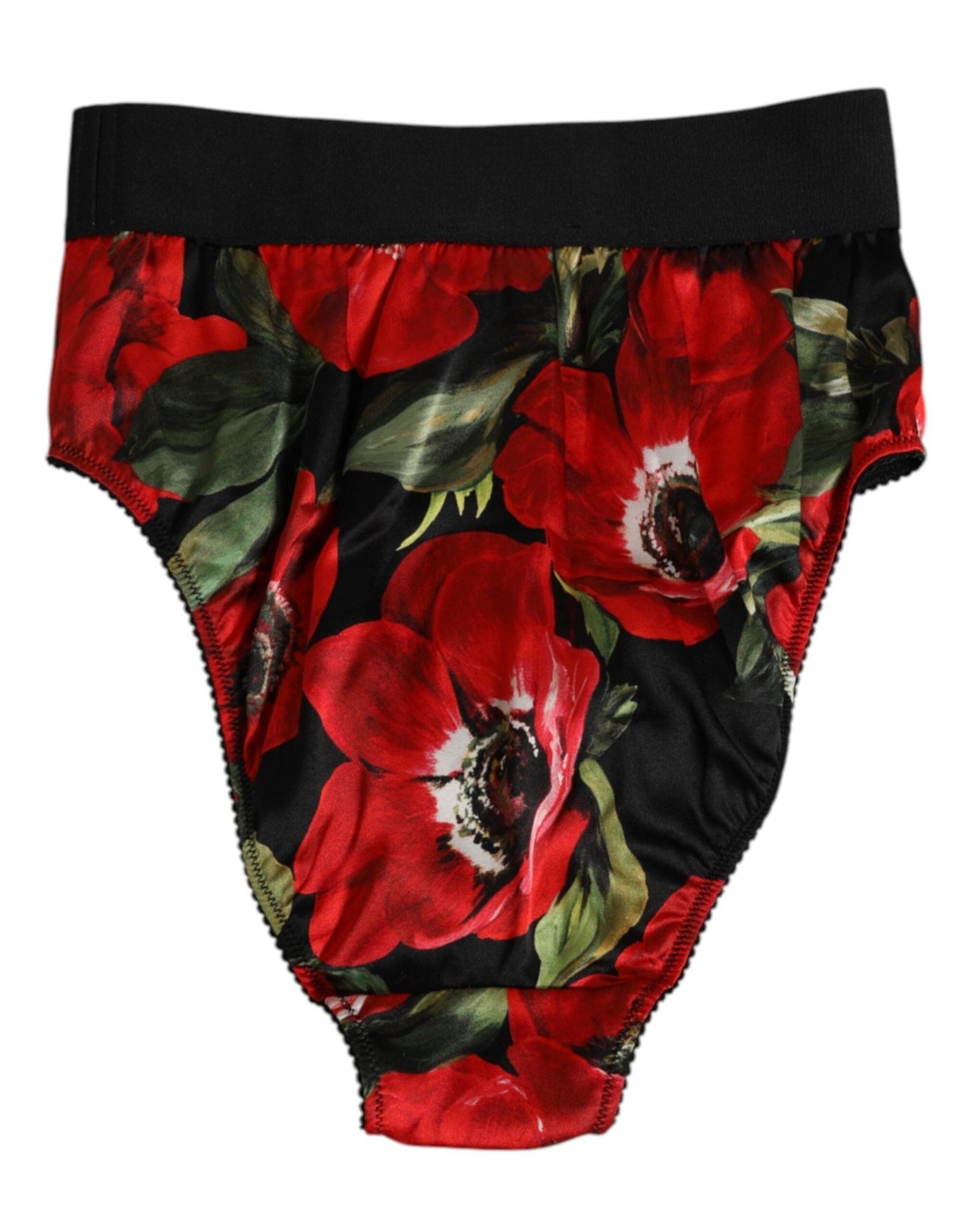 Dolce & Gabbana Black Floral Print High Waist Panty Underwear – IT2 | S par Dolce & Gabbana | Disponible sur Sandy Store ByNet