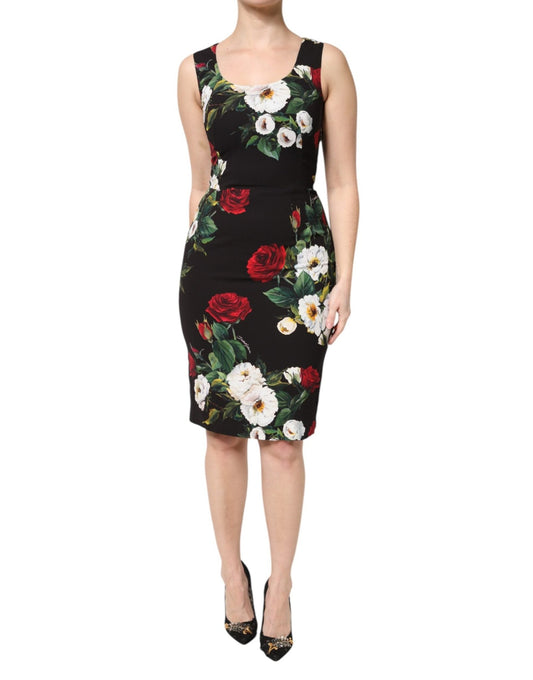 Dolce & Gabbana Black Floral Print Sleeveless Sheath Dress – IT40|S par Dolce & Gabbana | Disponible sur Sandy Store ByNet