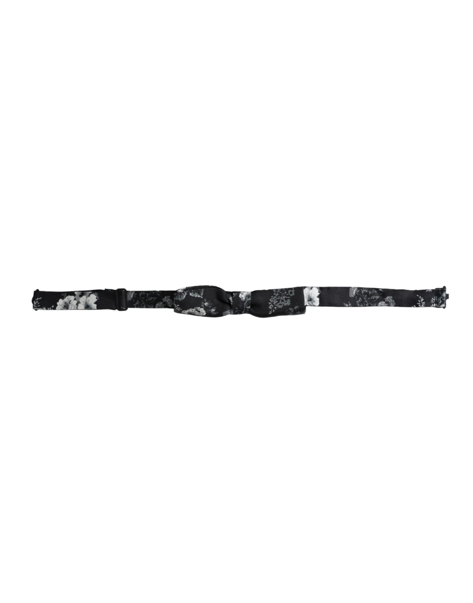 Dolce & Gabbana Black Floral Silk Adjustable Neck Men Bow Tie – par Dolce & Gabbana | Disponible sur Sandy Store ByNet