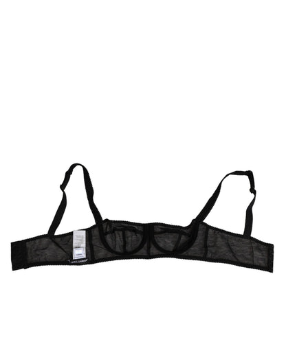 Dolce & Gabbana Black Floral Underwired Balconette Bra Underwear – IT2 | S par Dolce & Gabbana | Disponible sur Sandy Store ByNet