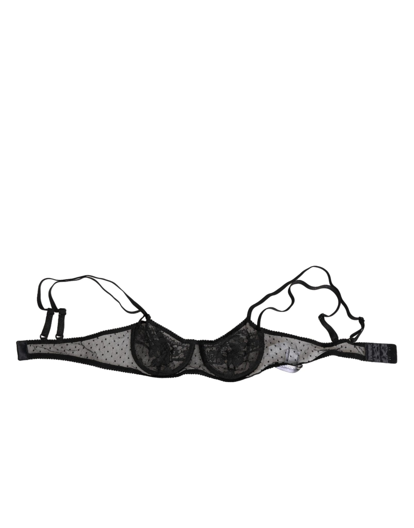 Dolce & Gabbana Black Floral Underwired Balconette Bra Underwear – IT2 | S par Dolce & Gabbana | Disponible sur Sandy Store ByNet