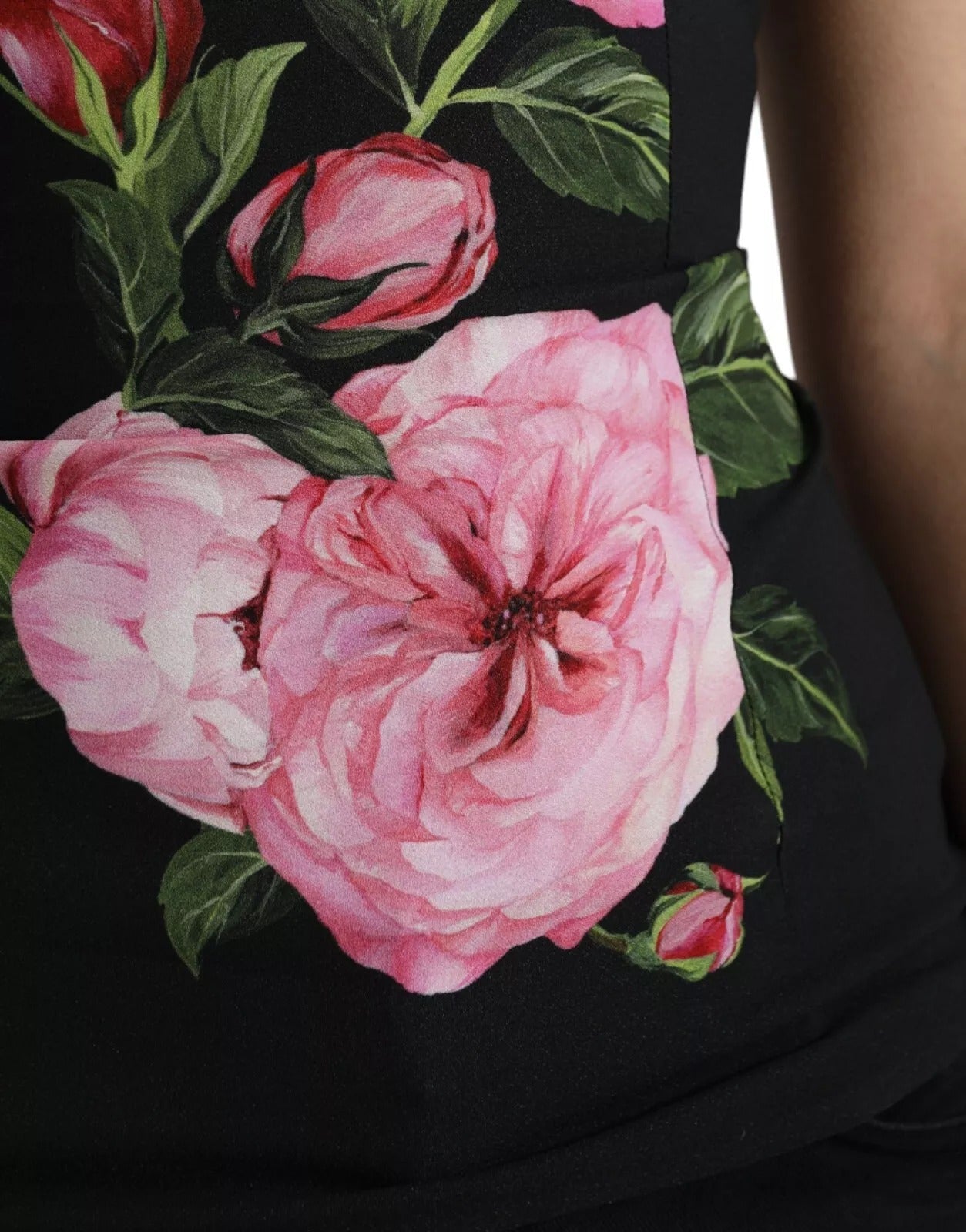 Dolce & Gabbana Black Floral Viscose Round Neck Tank Top – IT38 | XS par Dolce & Gabbana | Disponible sur Sandy Store ByNet