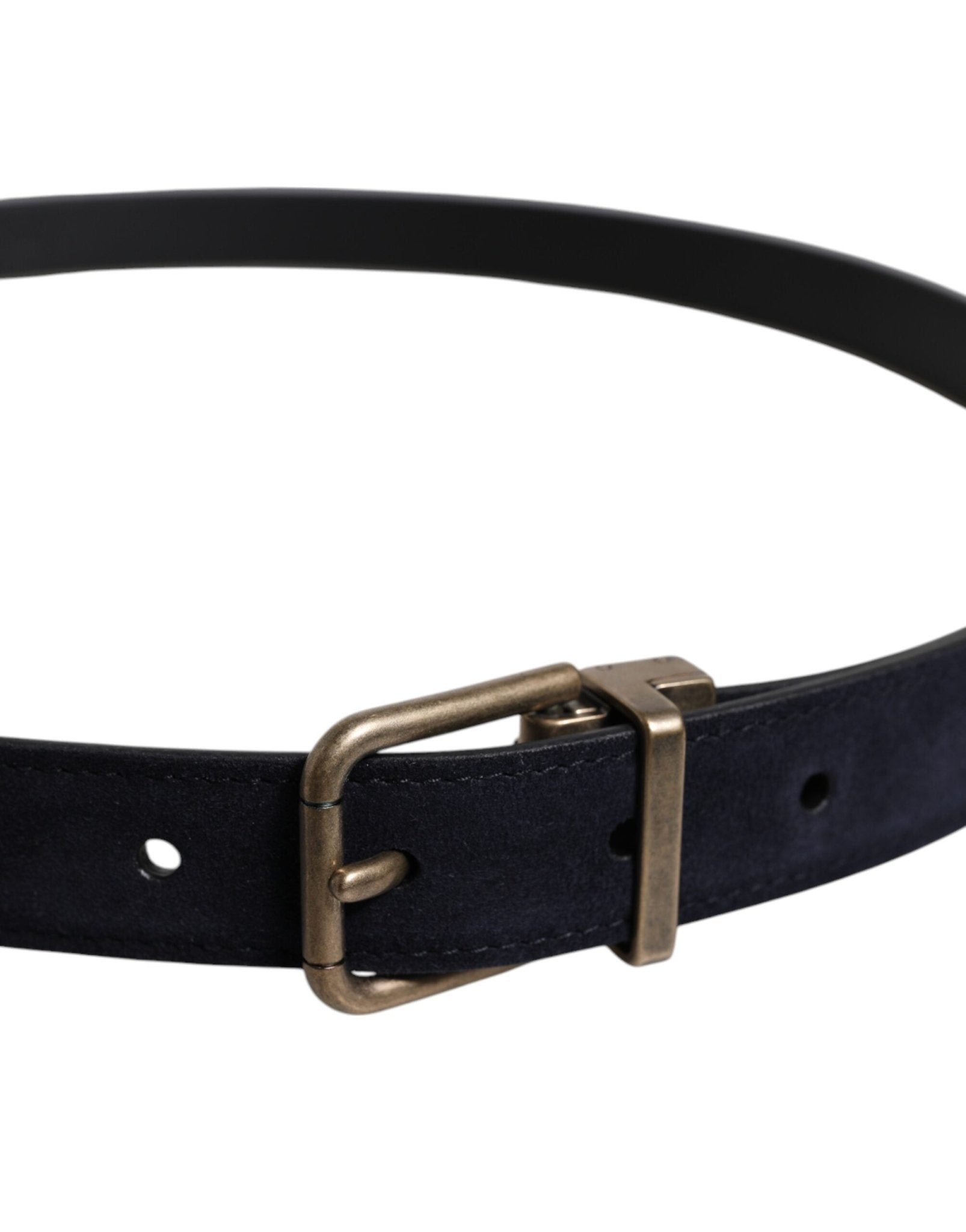 Dolce & Gabbana Black Goat Leather Metal Buckle Classic Belt - Sandy Store ByNet