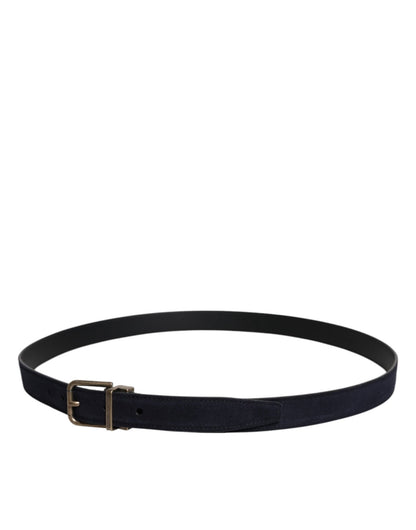 Dolce & Gabbana Black Goat Leather Metal Buckle Classic Belt - Sandy Store ByNet