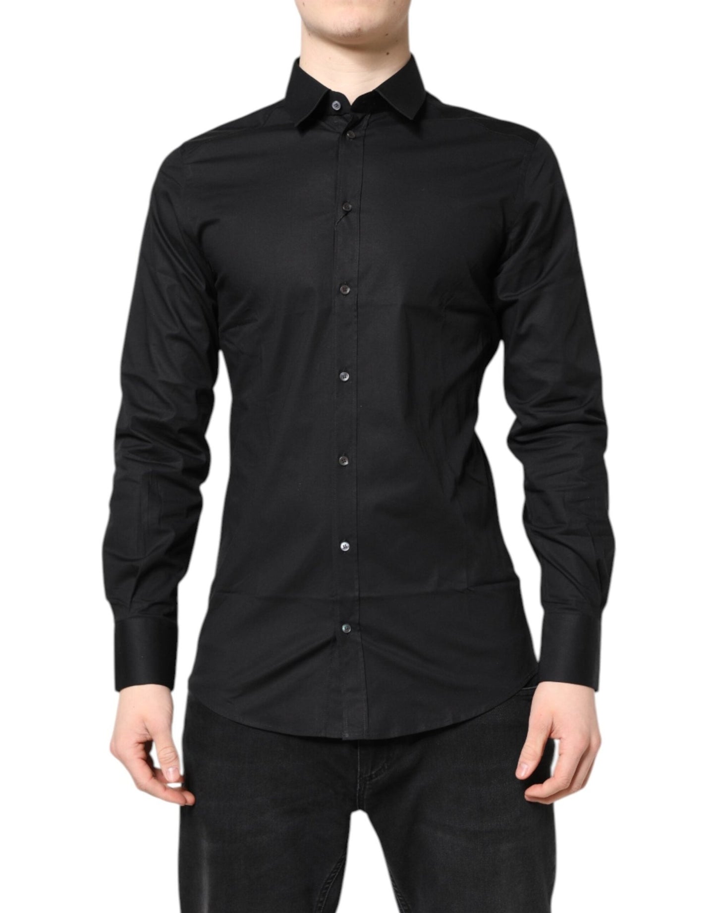 Dolce & Gabbana Black GOLD Cotton Long Sleeves Dress Shirt – IT37 | XS par Dolce & Gabbana | Disponible sur Sandy Store ByNet