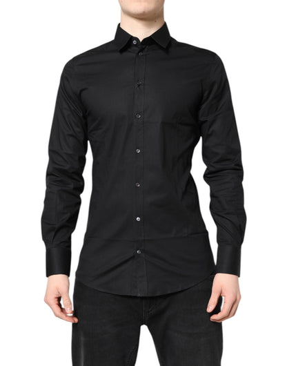 Dolce & Gabbana Black GOLD Cotton Long Sleeves Dress Shirt – IT37 | XS par Dolce & Gabbana | Disponible sur Sandy Store ByNet