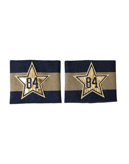 Dolce & Gabbana Black Gold Logo Star 84 Viscose Wristband – par Dolce & Gabbana | Disponible sur Sandy Store ByNet