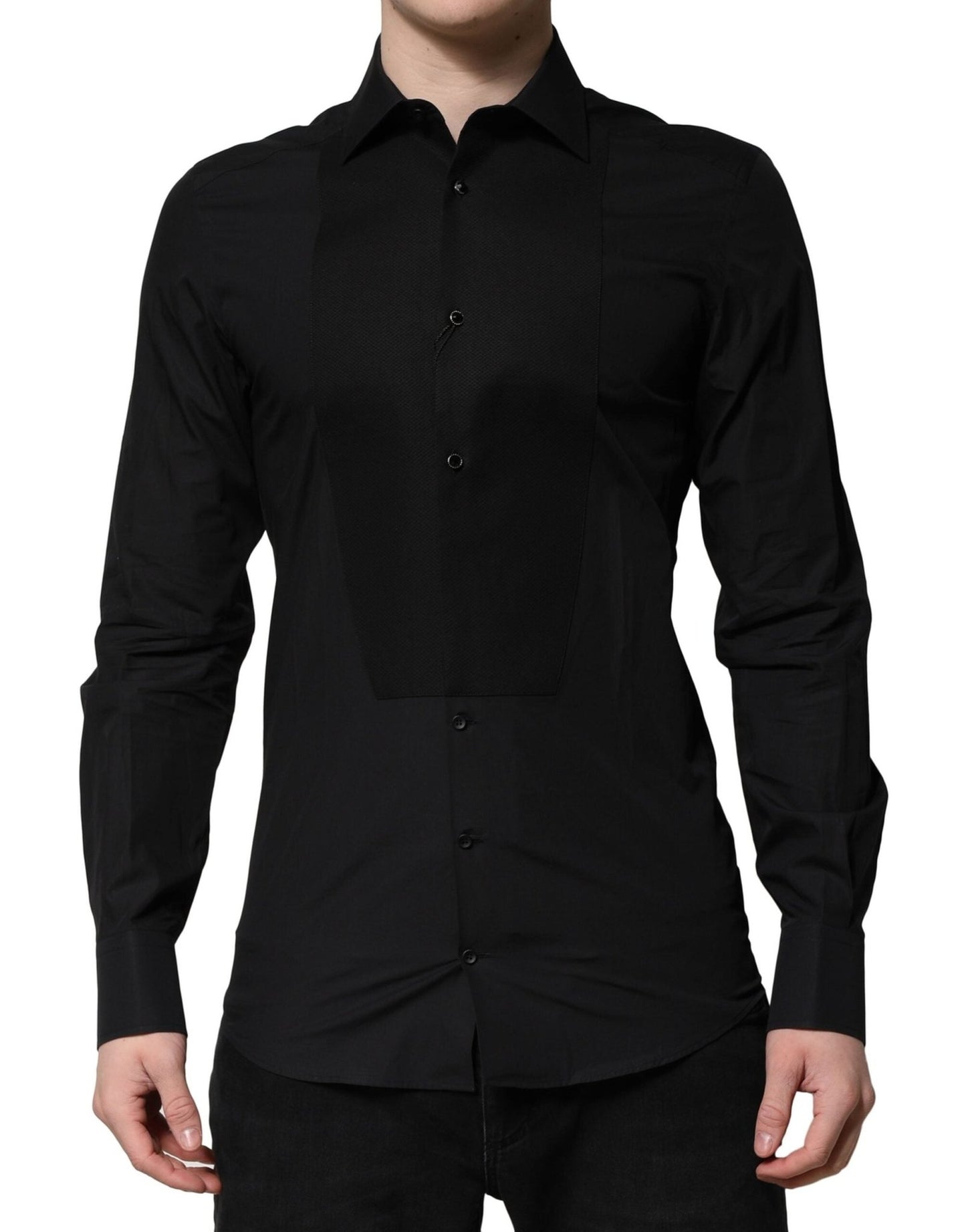 Dolce & Gabbana Black GOLD Long Sleeves Dress Formal Shirt – IT39 | S par Dolce & Gabbana | Disponible sur Sandy Store ByNet