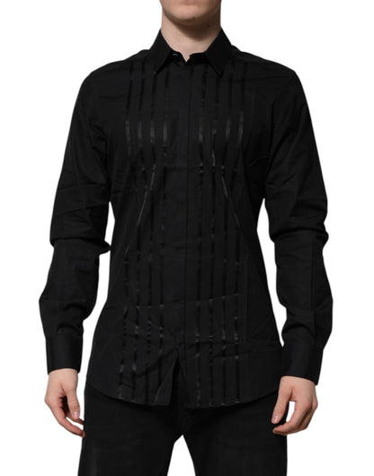 Dolce & Gabbana Black GOLD Long Sleeves Men Formal Dress Shirt – IT41 | L par Dolce & Gabbana | Disponible sur Sandy Store ByNet