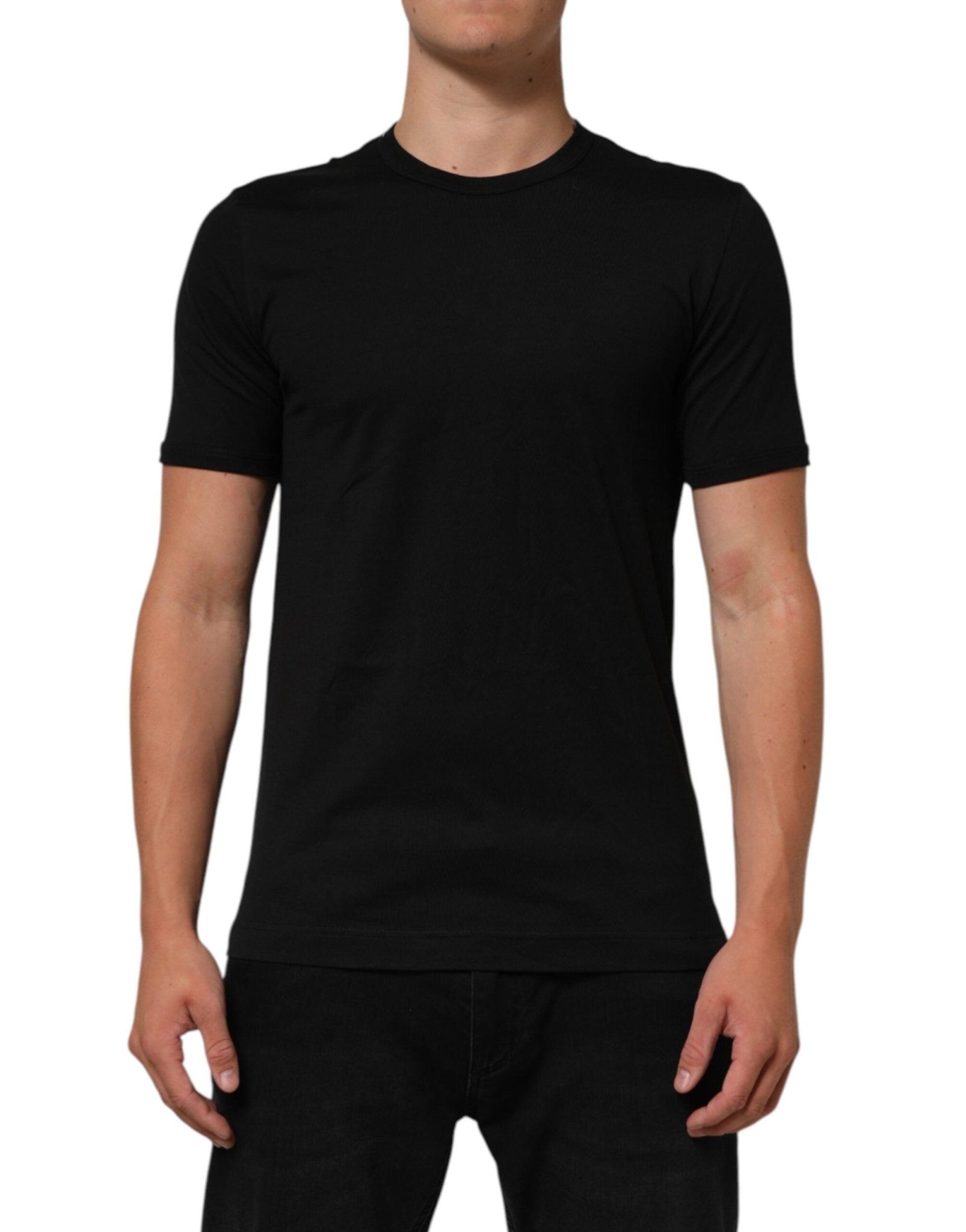Dolce & Gabbana Black Goodluck 2021 Cotton Crew Neck T-shirt – IT48 | M par Dolce & Gabbana | Disponible sur Sandy Store ByNet