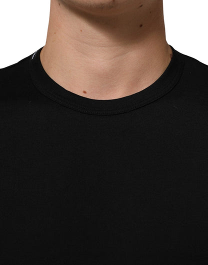 Dolce & Gabbana Black Goodluck 2021 Cotton Crew Neck T-shirt – IT48 | M par Dolce & Gabbana | Disponible sur Sandy Store ByNet