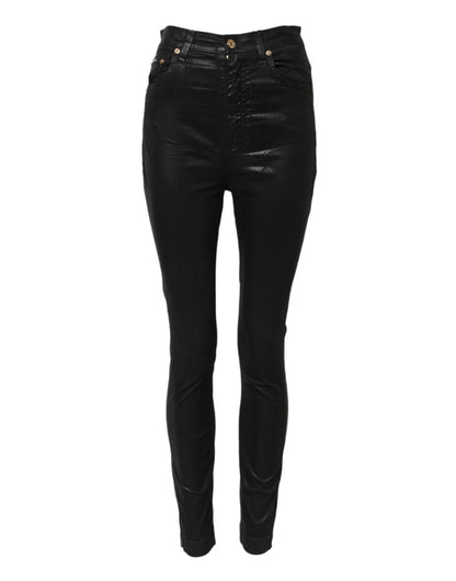 Dolce & Gabbana Black GRACE High Waist Skinny Denim Jeans – IT38 | XS par Dolce & Gabbana | Disponible sur Sandy Store ByNet