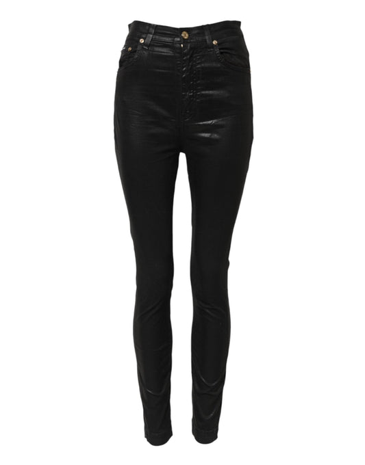 Dolce & Gabbana Black GRACE High Waist Skinny Denim Jeans – IT38 | XS par Dolce & Gabbana | Disponible sur Sandy Store ByNet