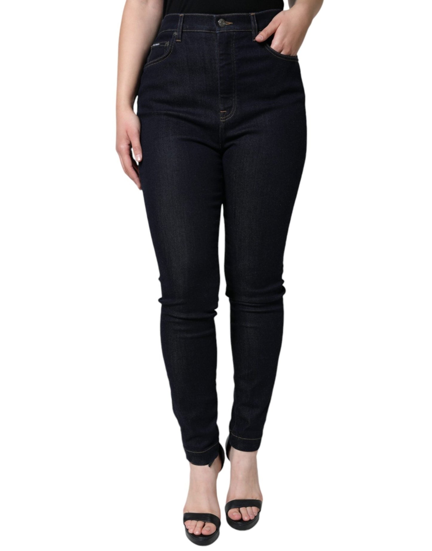 Dolce & Gabbana Black GRACE High Waist Skinny Denim Jeans – IT44 | L par Dolce & Gabbana | Disponible sur Sandy Store ByNet
