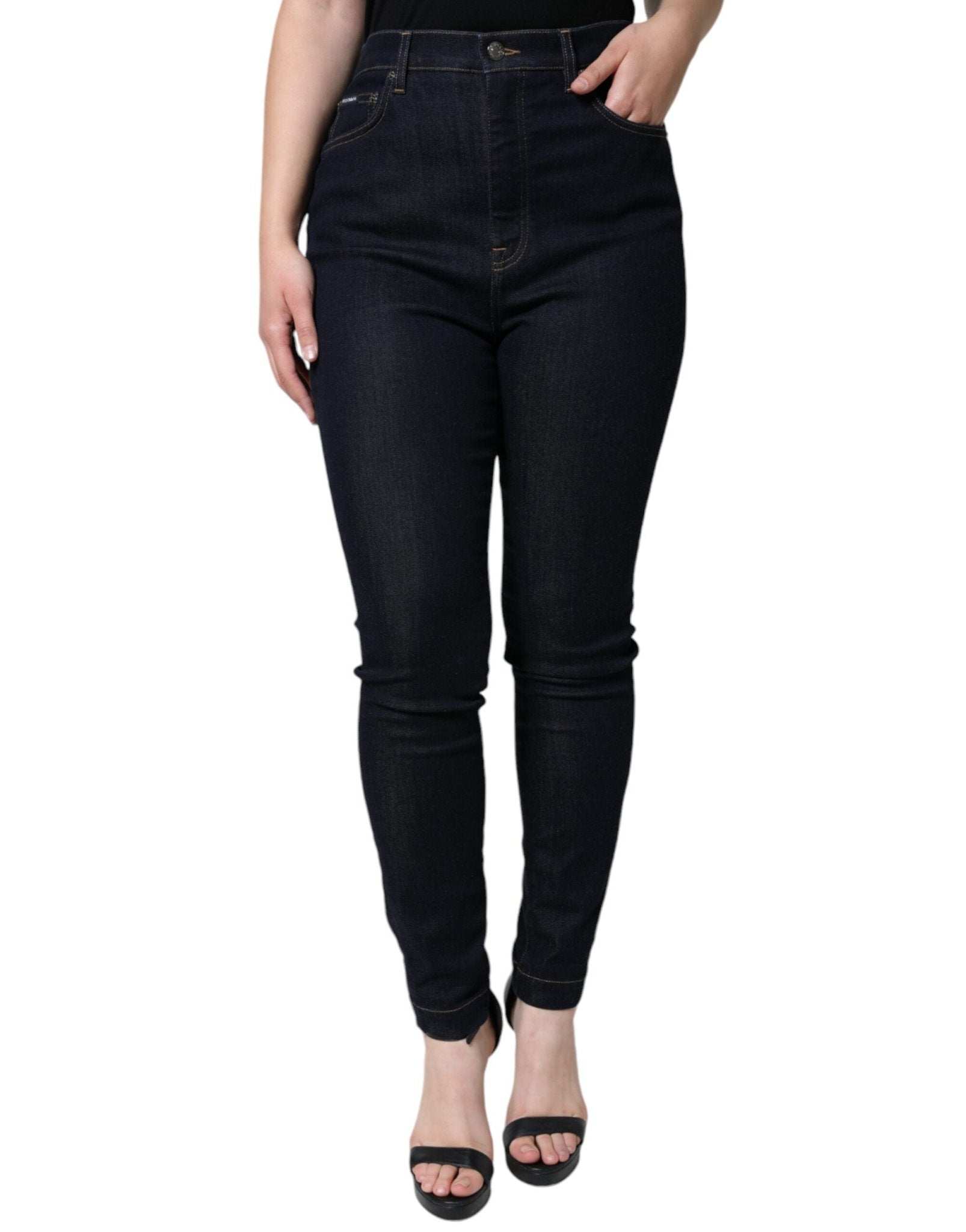 Dolce & Gabbana Black GRACE High Waist Skinny Denim Jeans – IT44 | L par Dolce & Gabbana | Disponible sur Sandy Store ByNet