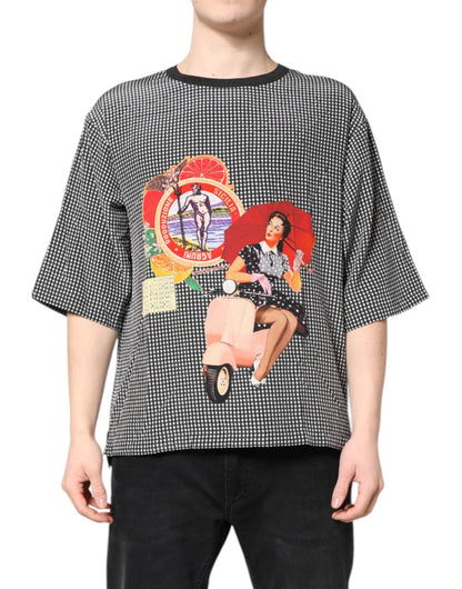 Dolce & Gabbana Black Graphic Print Short Sleeve T-shirt – IT48 | M par Dolce & Gabbana | Disponible sur Sandy Store ByNet
