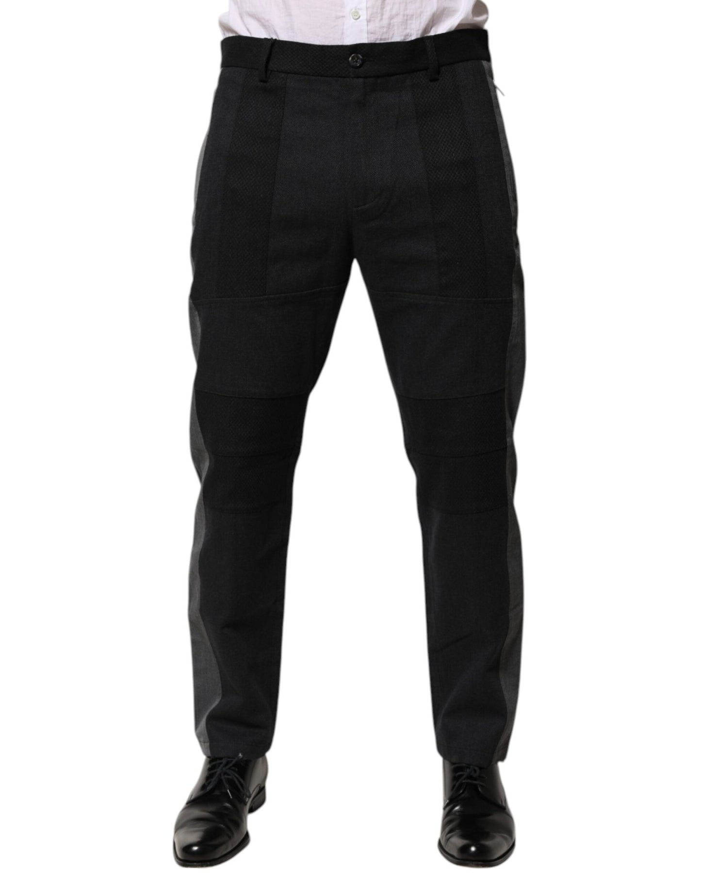 Dolce & Gabbana Black Gray Cotton Dress Formal Trouser Pants – IT50 | L par Dolce & Gabbana | Disponible sur Sandy Store ByNet