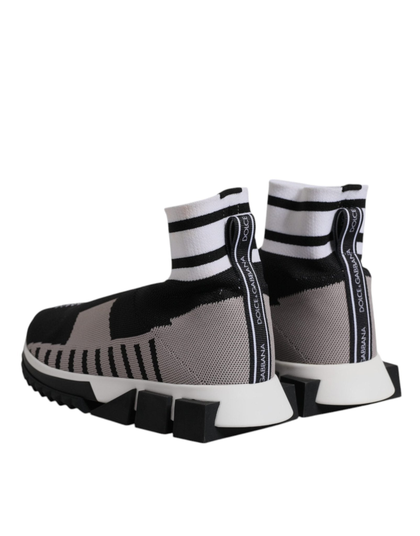 Dolce & Gabbana Black Gray Sorrento Socks Men Sneakers Shoes - Sandy Store ByNet