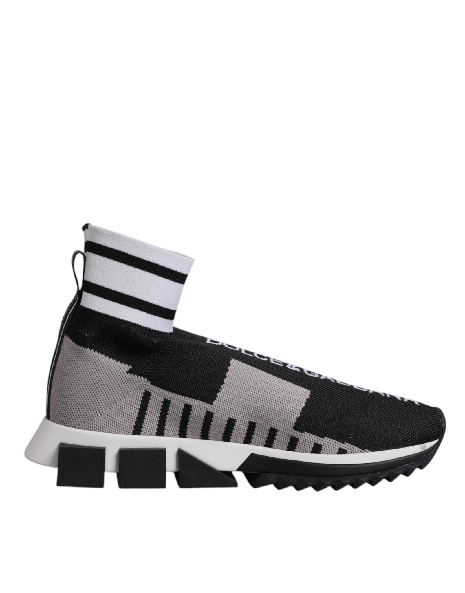 Dolce & Gabbana Black Gray Sorrento Socks Men Sneakers Shoes - Sandy Store ByNet