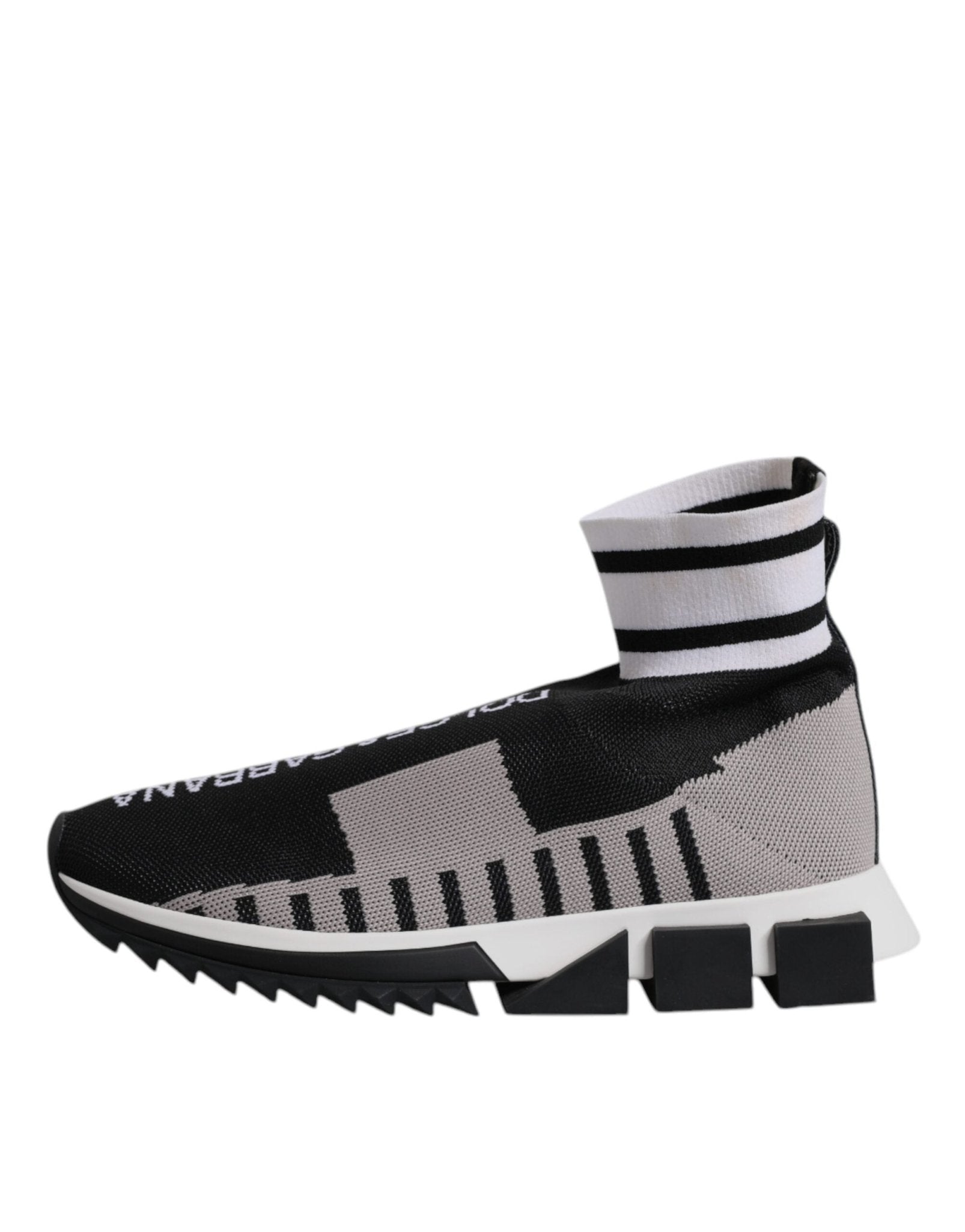 Dolce & Gabbana Black Gray Sorrento Socks Men Sneakers Shoes - Sandy Store ByNet