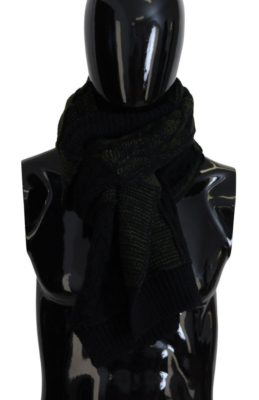 Dolce & Gabbana Black Green Knitted Men Neck Wrap Shawl Scarf – par Dolce & Gabbana | Disponible sur Sandy Store ByNet