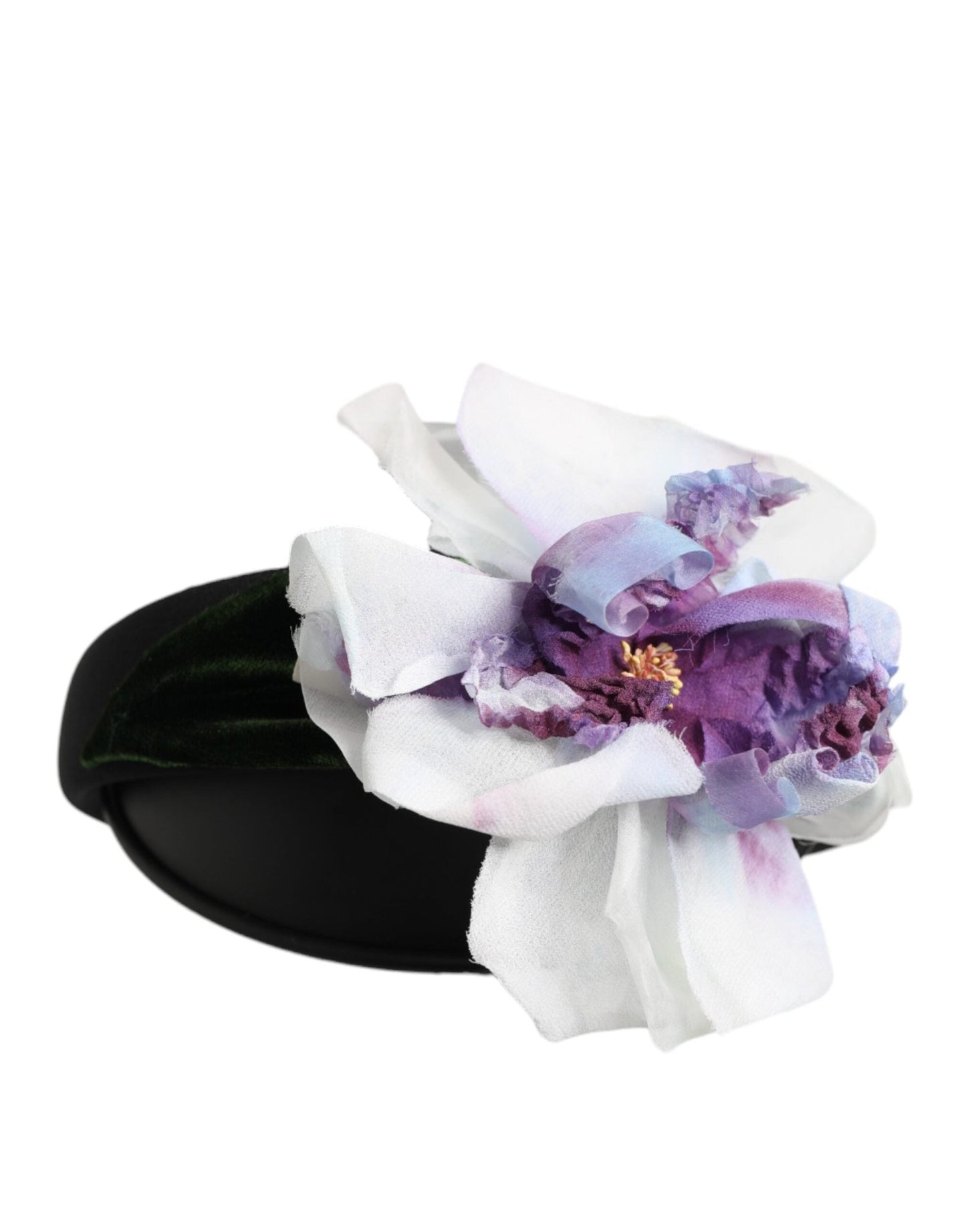 Dolce & Gabbana Black Green Silk Purple White Floral Appliqué Accessory Headband – par Dolce & Gabbana | Disponible sur Sandy Store ByNet