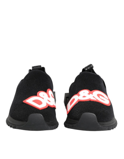 Dolce & Gabbana Black Grey Slip On Sorrento Sneakers Shoes – EU37/US6.5 par Dolce & Gabbana | Disponible sur Sandy Store ByNet