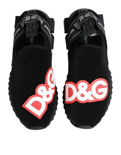 Dolce & Gabbana Black Grey Slip On Sorrento Sneakers Shoes – EU37/US6.5 par Dolce & Gabbana | Disponible sur Sandy Store ByNet