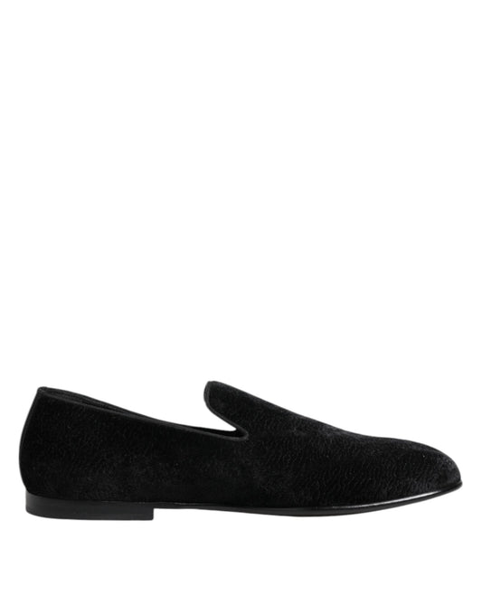 Dolce & Gabbana Black Jacquard Loafers Formal Men Dress Shoes – EU39/US6 par Dolce & Gabbana | Disponible sur Sandy Store ByNet