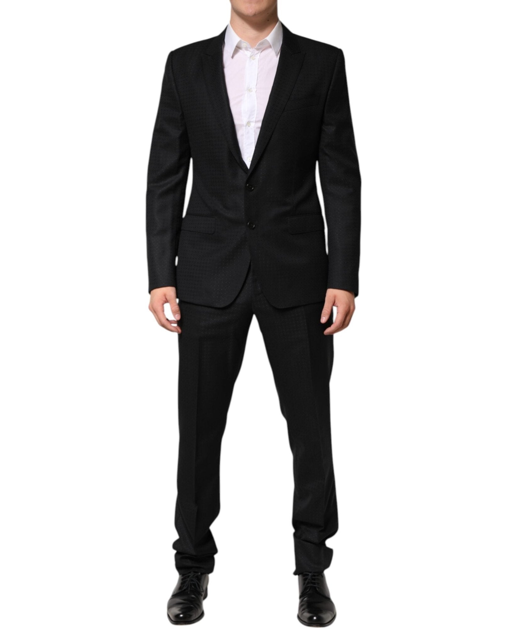 Dolce & Gabbana Black Jacquard Single Breasted 2 Piece Suit – IT44 | XS par Dolce & Gabbana | Disponible sur Sandy Store ByNet