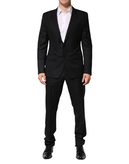 Dolce & Gabbana Black Jacquard Single Breasted 2 Piece Suit – IT44 | XS par Dolce & Gabbana | Disponible sur Sandy Store ByNet