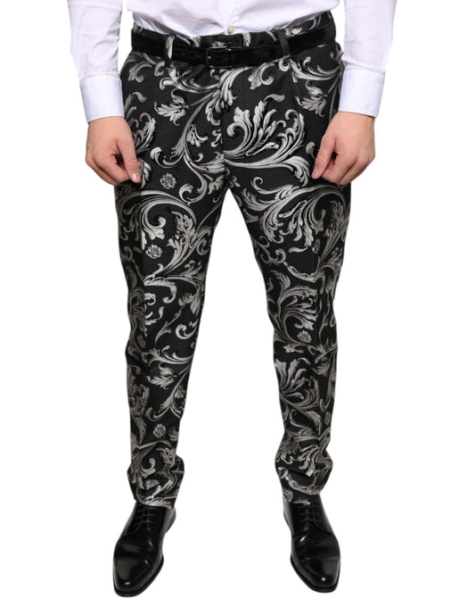 Dolce & Gabbana Black Jacquard Skinny Dress Pants – IT46 | S par Dolce & Gabbana | Disponible sur Sandy Store ByNet