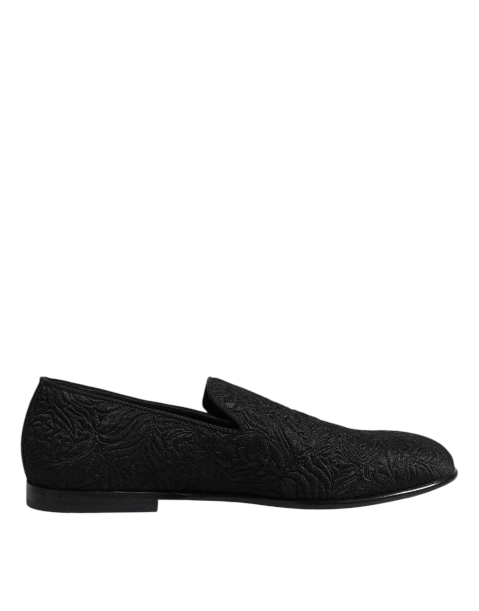 Dolce & Gabbana Black Jacquard Slip On Loafers Formal Shoes – EU40/US7 par Dolce & Gabbana | Disponible sur Sandy Store ByNet
