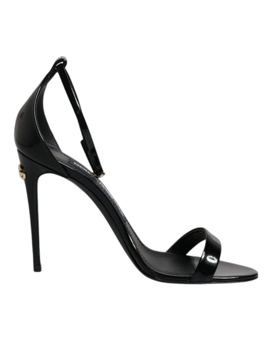 Dolce & Gabbana Black KEIRA Heels Ankle Strap Sandals Shoes – EU35.5/US5 par Dolce & Gabbana | Disponible sur Sandy Store ByNet