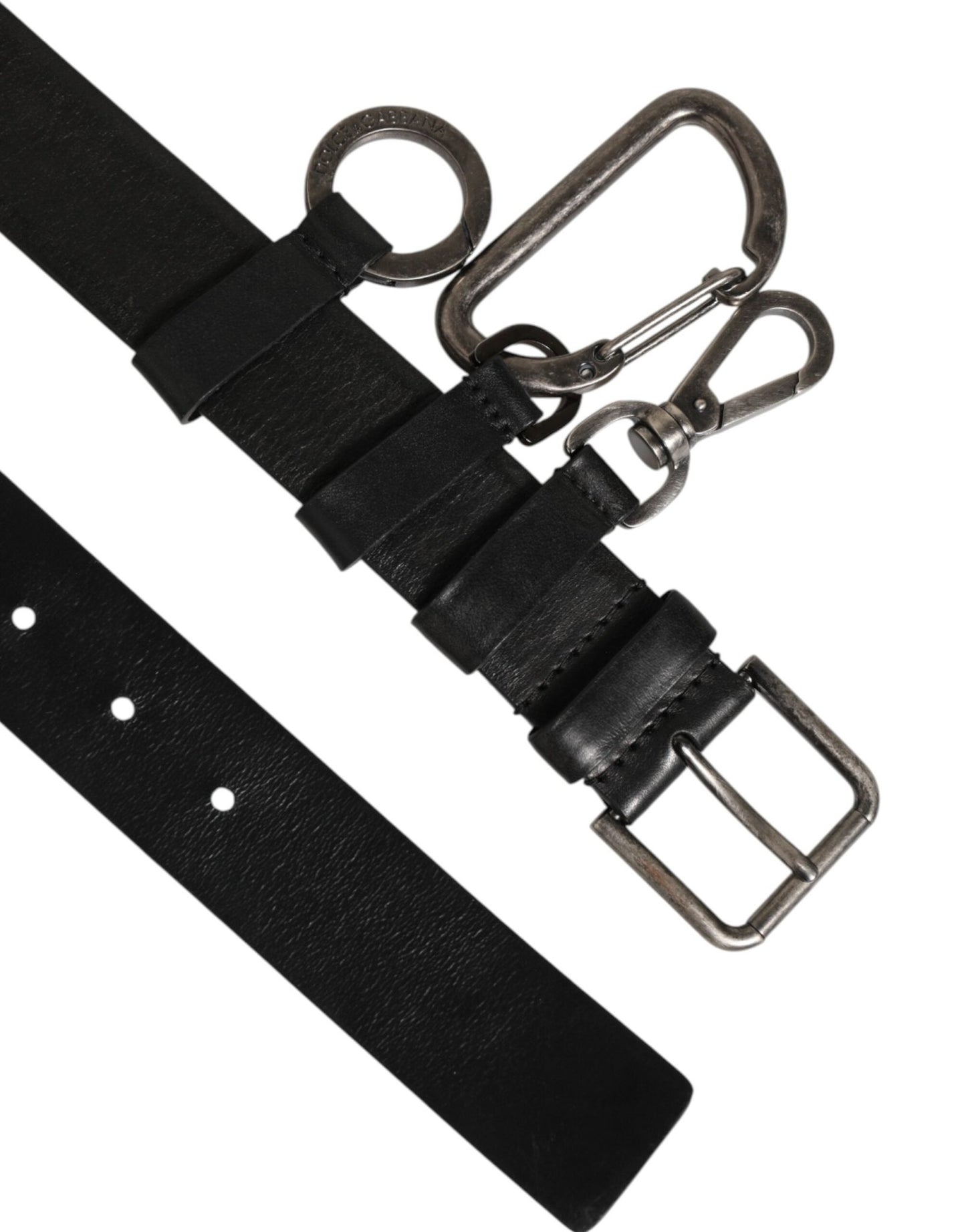 Dolce & Gabbana Black Key Ring Clip Attachments Buckle Belt – 90 cm / 36 Inches par Dolce & Gabbana | Disponible sur Sandy Store ByNet