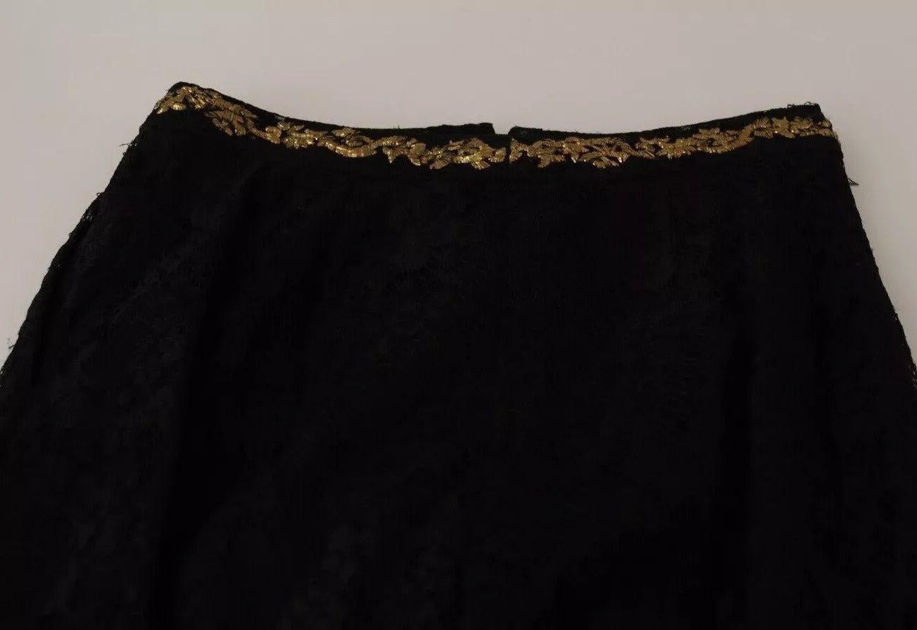 Dolce & Gabbana Black Lace Gold Baroque SPECIAL PIECE Shorts – IT40|S par Dolce & Gabbana | Disponible sur Sandy Store ByNet