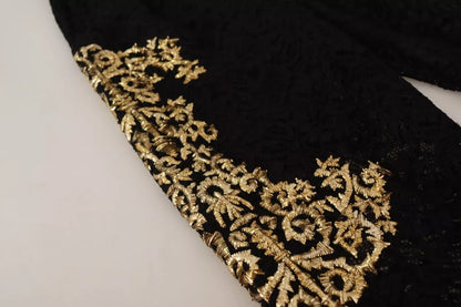 Dolce & Gabbana Black Lace Gold Baroque SPECIAL PIECE Shorts – IT40|S par Dolce & Gabbana | Disponible sur Sandy Store ByNet