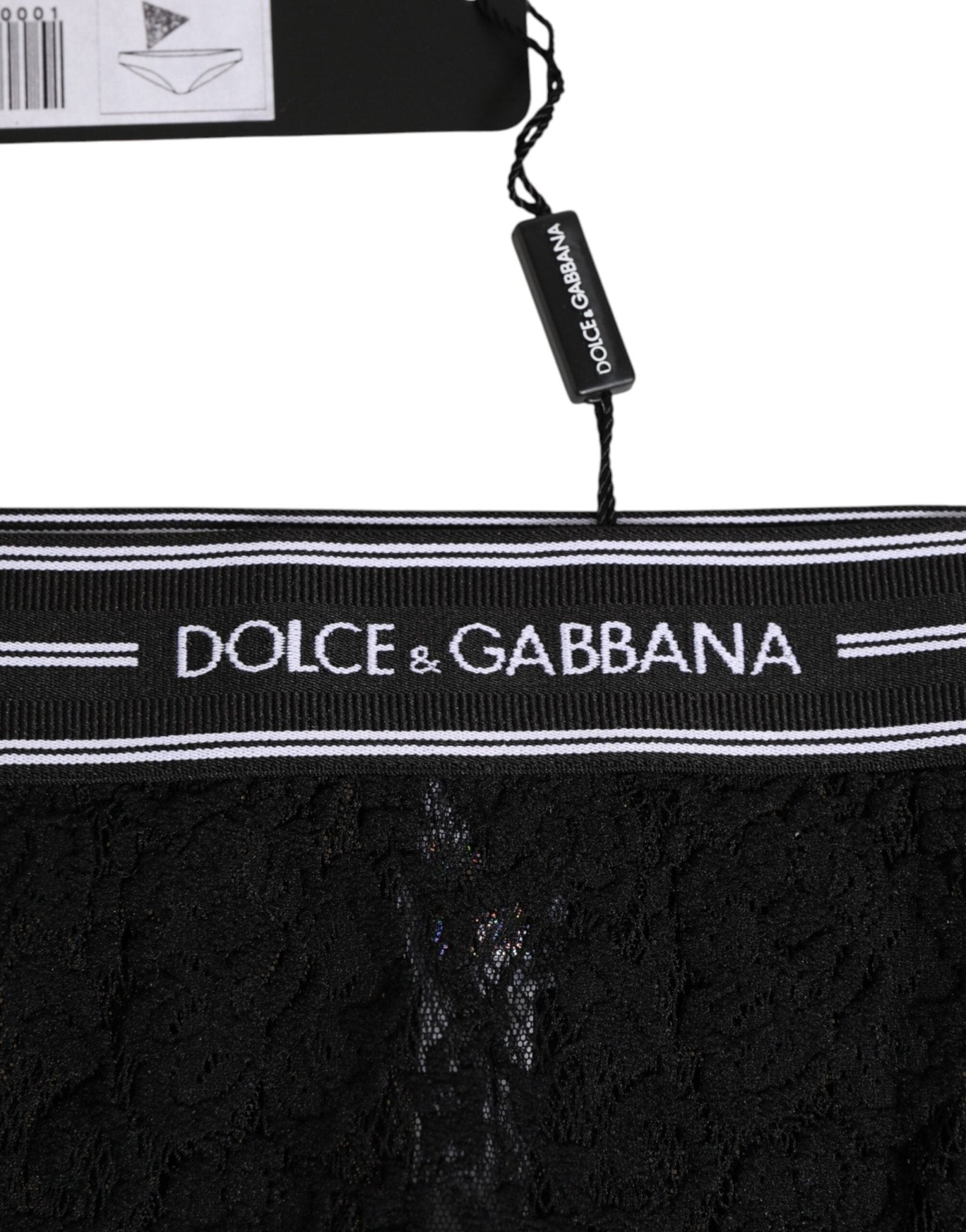 Dolce & Gabbana Black Lace Nylon High Waist Panty Underwear – IT4 | L par Dolce & Gabbana | Disponible sur Sandy Store ByNet