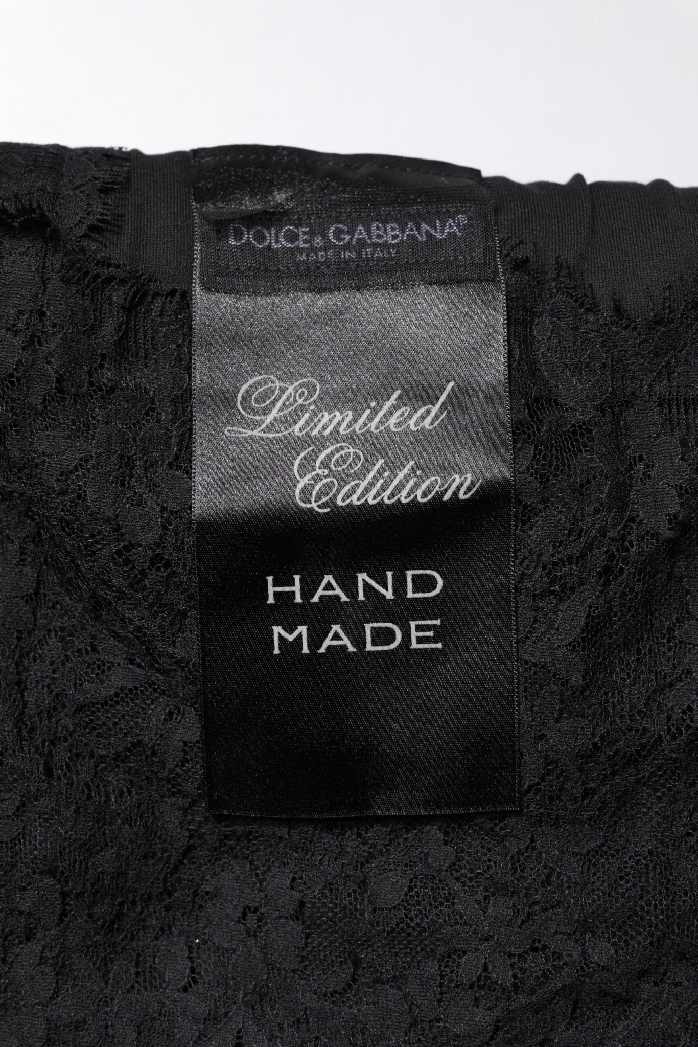 Dolce & Gabbana Black Lace Sheer Sacred Heart Crew Neck Top - Sandy Store ByNet