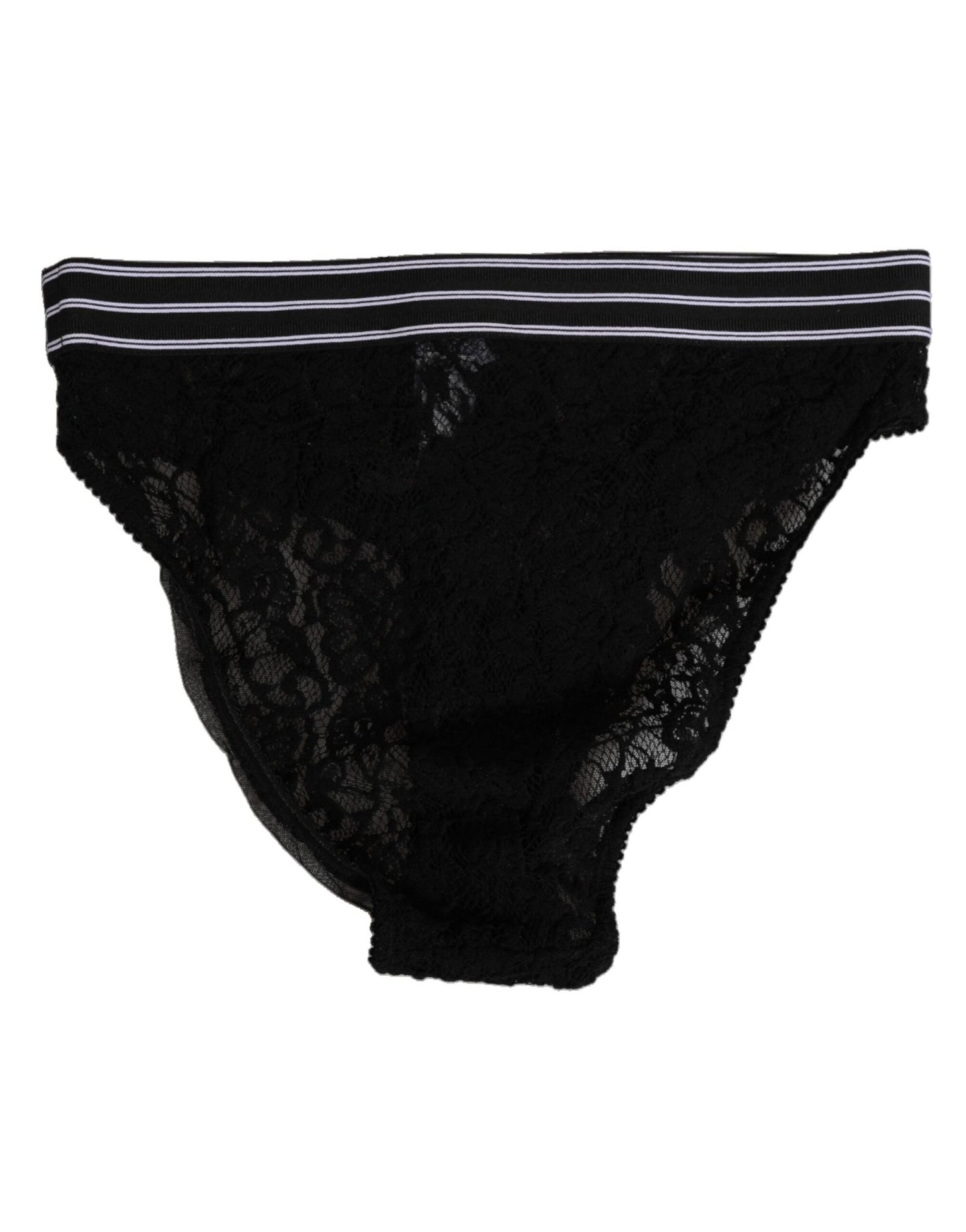 Dolce & Gabbana Black Lace Slip Brief Logo Waistband Underwear – IT1 | XS par Dolce & Gabbana | Disponible sur Sandy Store ByNet