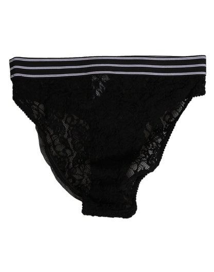 Dolce & Gabbana Black Lace Slip Brief Logo Waistband Underwear – IT1 | XS par Dolce & Gabbana | Disponible sur Sandy Store ByNet